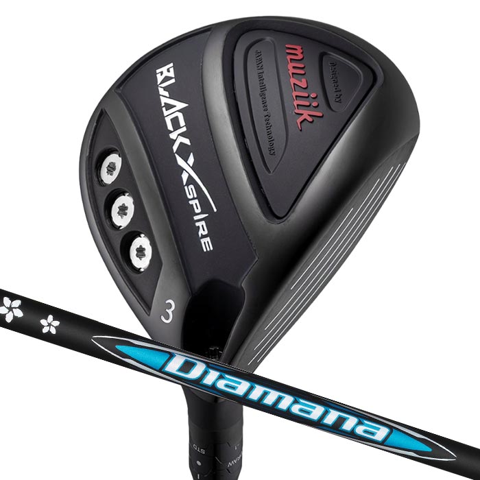 (カスタムフェアウェイウッド) ムジーク muziik BLACK XSPIRE Fairway Wood 三菱ケミカル ディアマナ BB