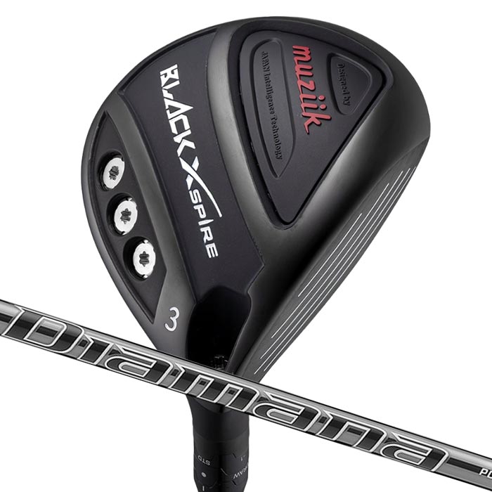 (カスタムフェアウェイウッド) ムジーク muziik BLACK XSPIRE Fairway Wood 三菱ケミカル ディアマナ PD