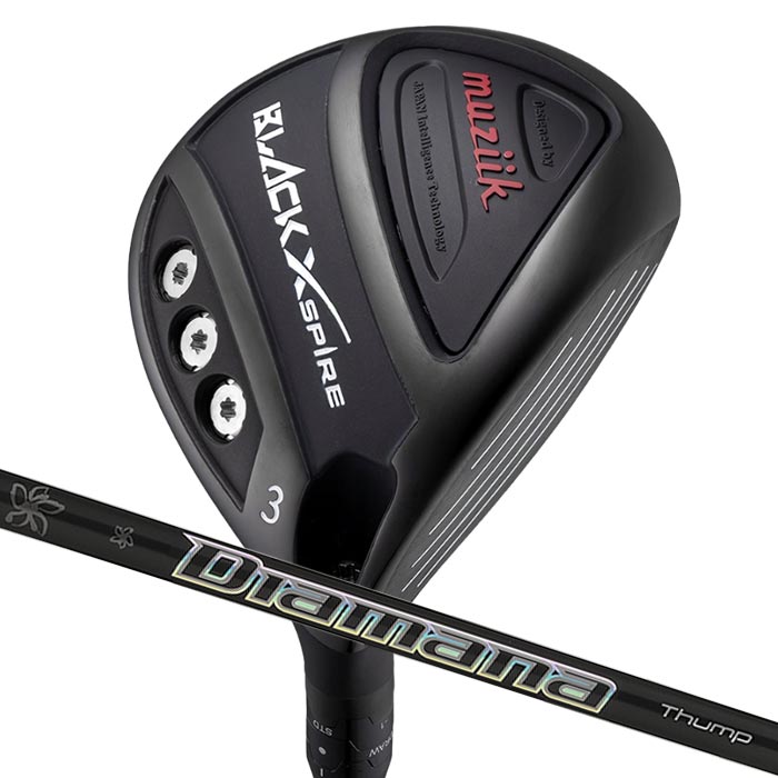 (カスタムフェアウェイウッド) ムジーク muziik BLACK XSPIRE Fairway Wood 三菱ケミカル DIAMANA thump FW