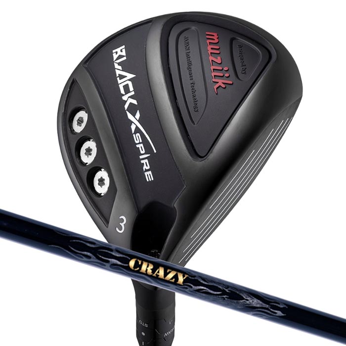 (カスタムフェアウェイウッド) ムジーク muziik BLACK XSPIRE Fairway Wood クレイジー CRAZY FAIRWAY