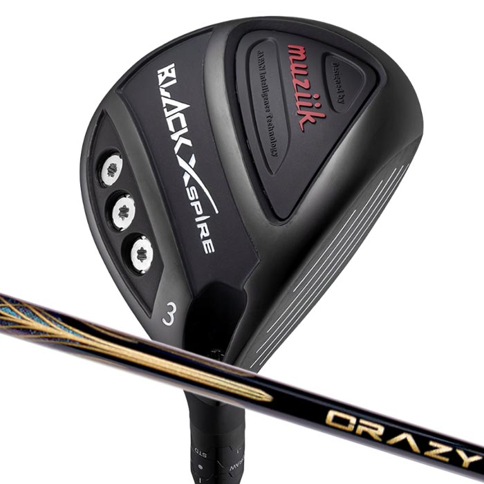 (カスタムフェアウェイウッド) ムジーク muziik BLACK XSPIRE Fairway Wood クレイジー CRAZY STF