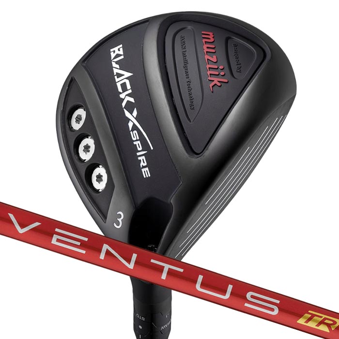 (カスタムフェアウェイウッド) ムジーク muziik BLACK XSPIRE Fairway Wood フジクラ VENTUS TR RED
