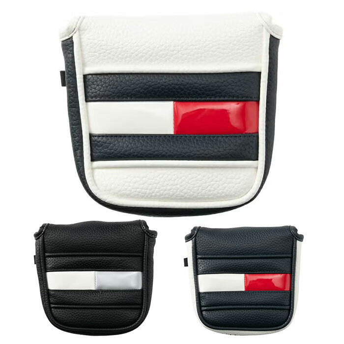 素材 合成皮革(PU) サイズ 高さ(たて)12cm×横幅12cm×マチ(厚さ)3cm 原産国 中国TOMMY HILFIGER THMG6SHE FACE マレット型 パターカバー 2026年FACEシリーズのマレットタイプパターカバーです。 従来モデルと同様に高級感のあるシンセティックレザーを使用。 着脱が容易なマグネット方式を採用。内装にはクラブを傷つけにくいパイル素材を使用し、保護性にも優れた設計になっています。