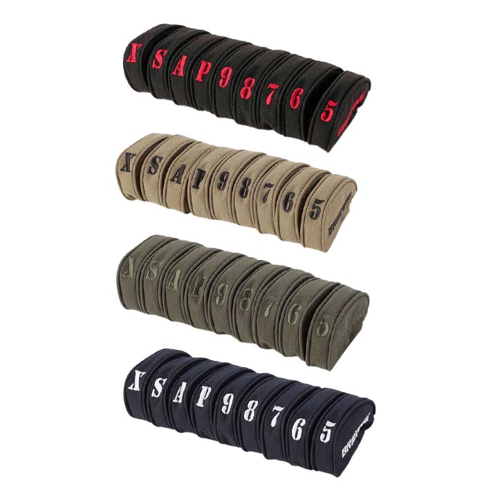 Iron - ブリーフィング ゴルフ BRIEFING GOLF BRG253G21 SEPARATE IRON COVER(9個セット) STD アイアンカバー ヘッドカバー 5.6.7.8.9.P.A.S.X