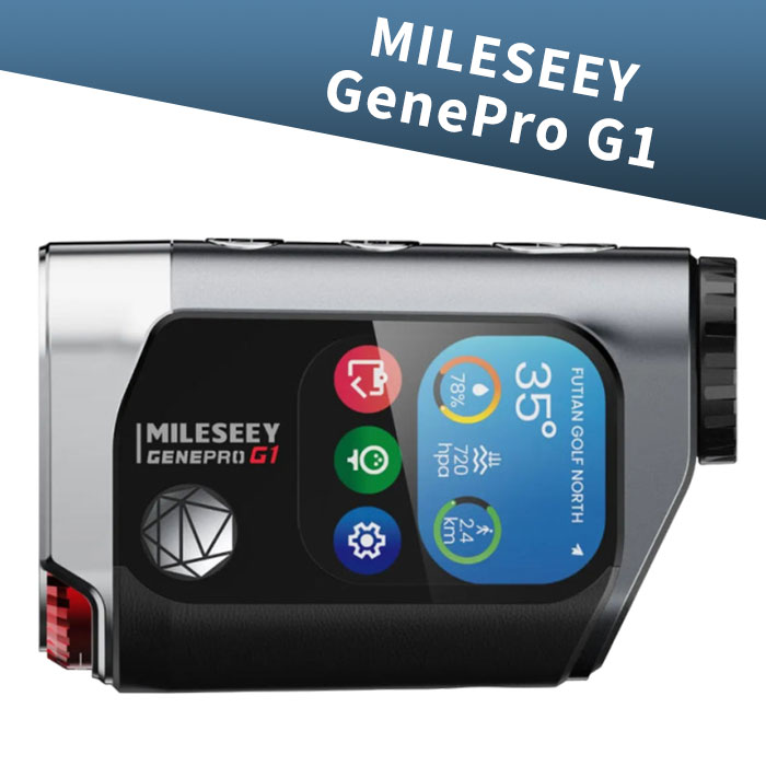 【アフターセール！2％クーポン】MILESEEY マイルシー GenePro G1 GPS距離計 タッチスクリーン ゴルフ OLED赤緑色表示 3点間測定