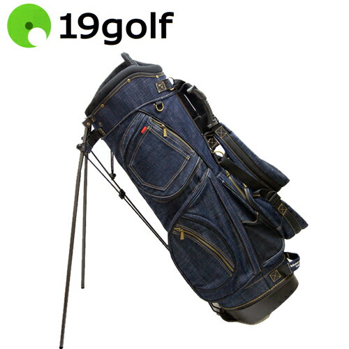 19ゴルフ デニム キャディバッグ インディゴブルー 8.5型 CBSTI20 19golf ジュークゴルフ ジーンズ