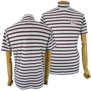 【PREMIUM SALE】【秋のゴルフ応援企画】 23区GOLFメンズ◆新配色&デザインです!【吸水速乾・UVケア】半袖ボーダーハイネックシャツ【KHVTBM-0855】【GOLFLINE】【GOLFLINE-WEAR】