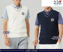 【PREMIUM SALE】【春のゴルフ応援価格】23区GOLFメンズ 【ウォッシャブル】コットンブレンドニットベスト【KRVTCA-0305】
