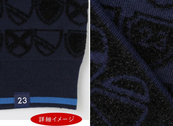 【PREMIUM SALE 50%超OFF】【春のゴルフ応援企画】23区GOLFレディース 【ウォッシャブル】エンブレムジャガードニットセーター【KRVLCW-0414】【23-CODE-KR0414】