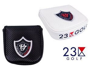 【PREMIUM CHOICE】23区GOLF・THE BIG.ROGOクラブロゴシリーズ　マグネット式2ボールタイプ（大型マレット型）パターカバーセンターシャフト・左利き用もOK！【ZZ1PIW-0821】 【GOLFLINE】【BIG-LOGO】