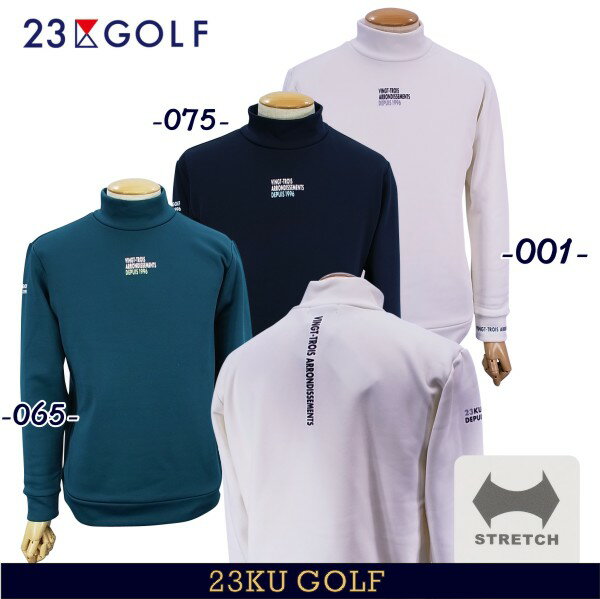 【PREMIUM SALE】23区GOLFメンズ【ストレッチ】裏フリース モックネック◆長袖シャツ【TOVTSW-0511】