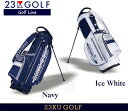 【PREMIUM SALE 50%OFF】【春のゴルフ応援価格】23区GOLFクラブロゴスポーツ軽量スタンドバッグ【BO1PCM-0851】【GOLFLINE】...