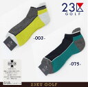【New】23区GOLFメンズ・【抗菌防臭加工】カラーブロックアンクルソックス【GN1PGM-0311】===Made in Japan===