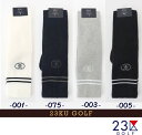 【New】23区GOLFレディース・【抗菌防臭加工】ライン入リ ニーハイソックス【GN1RGM-0914】===Made in Japan===