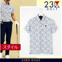 【New】23区GOLFメンズ【UVケア=吸水速乾】大人が着やすい柄ポロシャツリゾートなムードも◎リーフ柄半袖ポロシャツ【KHVTGM-0435】(4)