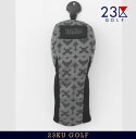 【New】 23区GOLF・【UNISEX】珍しいMade in Japan!ワンランク上の重厚感と高級感!モノグラムヘッドカバー(ユーティリティー用)【ZZ1...