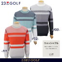 【PREMIUM SALE 40 OFF】23区GOLFメンズ【ウォッシャブル】カラーブロック 裏付きニットセーター【KRVTSW-0521】