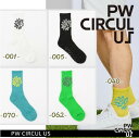 【PW CIRCULUS・ピーダブリュサーキュラス】【虫よけ加工】メンズ サークルロゴミドルソックス【GN7IGM-0301】(PWPHG405)(PWKHG635)