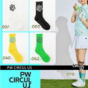 【PW CIRCULUS・ピーダブリュサーキュラス】【虫よけ加工】レディース サークルロゴミドルソックス【GN7WGM-0304】 (CODE-JRG0314)