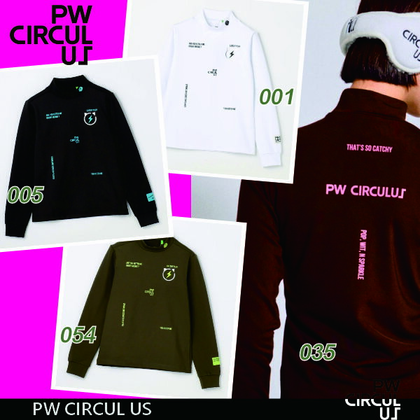 【PW CIRCULUS・ピーダブリュサーキュラス】レディース CATモチーフ裏起毛ロングスリーブモックネックT..