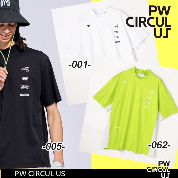 樂天商城 - 【春新！PW CIRCULUS・ピーダブリュサーキュラス】【吸水速乾＝UVカット＝ストレッチ】メンズ メッシュコンビモックネック◆半袖シャツ【KHPNLM-0505】【SUM1】【B-59】【B-69】【B-70】
