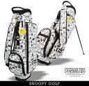 【PREMIUM CHOICE】SNOOPY GOLF スヌーピーゴルフNEVER STOP SMILIMG!軽量 & スリム!ジョー・クール/スヌーピー総柄 スタンド式キャディバッグ PEANUTS 642-3980101/23C(4)
