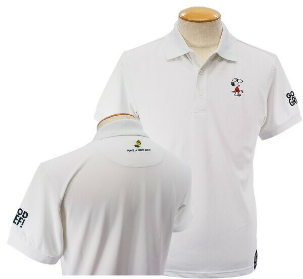 【PREMIUM CHOICE 40%OFF】SNOOPY GOLF スヌーピーゴルフGOOD GRIEF! フォァーー!!ジョー・クール/スヌーピー ZERO AQUAメンズ半袖ポロシャツ PEANUTS642-3960103/23C