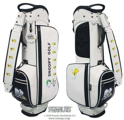 【PREMIUM SALE 30%超OFF】SNOOPY GOLF スヌーピーゴルフRELAX TO GET A GOOD SCORE!!スヌーピー & Woodstock スタンド型キャディバッグ PEANUTS642-4980101/24B【正規品】