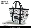 【NEW】SNOOPY GOLF スヌーピーゴルフDON'T GO TO WORK TODAY.ジョー・クール/スヌーピーSNOOPYだらけのトート型カートバッ...