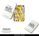 【NEW】SNOOPY GOLF スヌーピーゴルフRELAX TO GET A GOOD SCORE!ロング&ショート ウッドティーセット缶ケース付 PEANU...