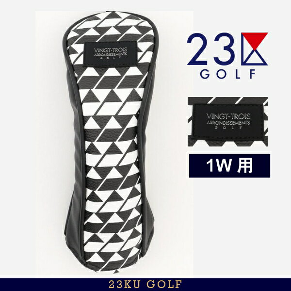 【New】 23区GOLF・【UNISEX】フラッグ総柄ヘッドカバー（ドライバー用）【ZZ1PGW-0201】