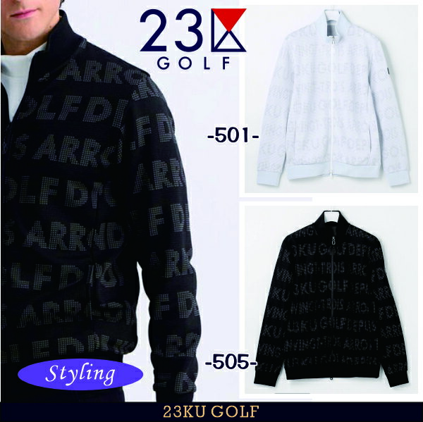【PREMIUM CHOICE】【年末ゴルフ応援価格】23区GOLF・メンズ【吸水速乾＝UVカット】ロゴジャガードトラックジャケット【TOVTGW-0411】