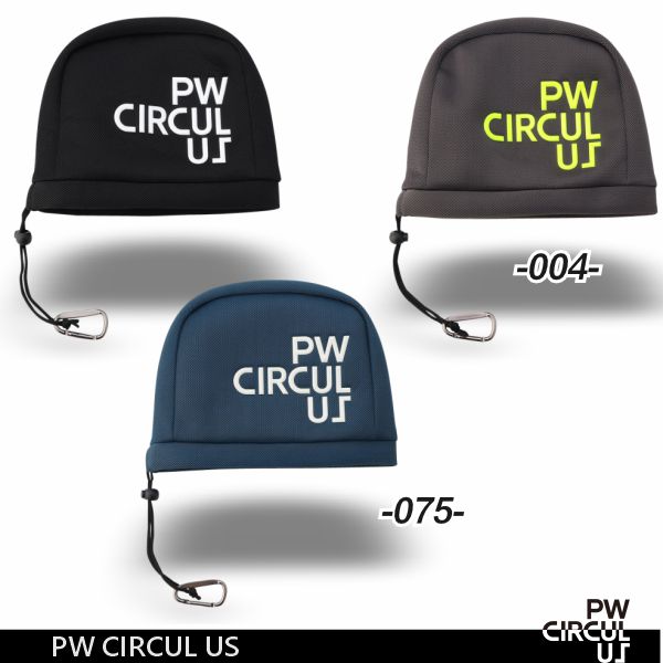 □ Product Details □名称：PW CIRCULUS　アイアンカバー □素材：ポリエステル □仕様：高さ20.5×上部幅28×下部幅21×マチ7cm □本体価格：税込￥5,500（税抜￥5,000） □発売元：株式会社オンワード樫山 □ Staff Comment よりスポーティでスタイリッシュな印象の「メッシュ素材」ヘッドカバーが完成！ ◆デザイン 軽量で丈夫なメッシュ素材を使用したアイアンカバーです。 同時発売のキャディバッグと合わせてセットを組めば、より洗練された印象に。カラビナ付きで、カバー取り外し後に落としづらい設計にしています。 内部のファーでクラブを優しく保護してくれる、必須アイテムです。 厚盛プリントのブランドキャラクター部分は、艶のある加工でインパクトのある、POPな仕上がりに。 ◆MATERIAL 軽量で丈夫なポリエステルメッシュ素材を使用 □ Option - Others □ Sopping Guide (ご購入前に必ずお読みください) ■お支払方法・送料・配送・返品等につきましては、 こちらをご覧ください。 ※(沖縄・離島地域、または一部除外区域がある場合がございますのでご了承くださいませ。) ■発送方法は商品毎に異なりますので「ご注文承諾メール」にて詳細と発送方法をお知らせいたします。 ■主な発送方法につきましては、こちらの配送についてをご覧ください。 ■お買い上げ金額合計が税込み3,980円以上になりますと、送料無料にてお届けいたします。 ■税込み3,980円未満の商品でも送料無料対象品がございます。(商品毎に設定しております) ■こちらの商品情報は、「ゴルフウエーブオンライン」がお届けしております。 ■当店では「楽天ショップ」以外の通販サイト及び、店頭（本・支店）でも掲載商品を販売させて頂いておりますので、 万一、売り違いの際は、ご容赦ください。 予め、在庫確認もできますので、お気軽にお問い合わせ下さいませ。 ■当社のオンラインサイトを模倣したいわゆる「偽サイト」や、「ブランドのコピー品」が出回っておりますが、当社は一切関係ありません。 ■模造品を転売したりすることは、法律で処罰の対象となる場合があります。 ■当社は正規品以外の商品の取り扱いはございません。 偽サイト、コピー商品については、当社一切の責任を負いかねます。