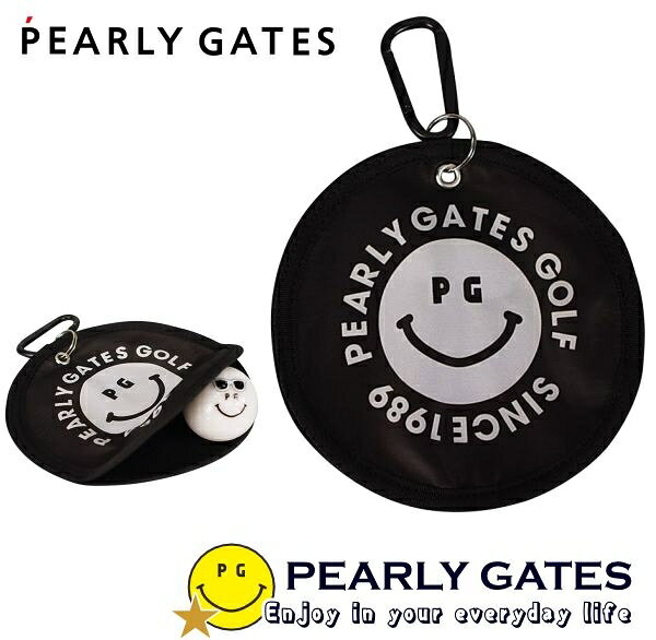 パーリーゲイツゴルフ PGG Big Smile!ボール拭き/ゴルフボールクリーナーカラビナ付き 053-5184476/26C