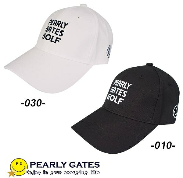 パーリーゲイツゴルフ PGG Smile!”3段ロゴ” 定番系ツイルキャップ053-5187371/26C
