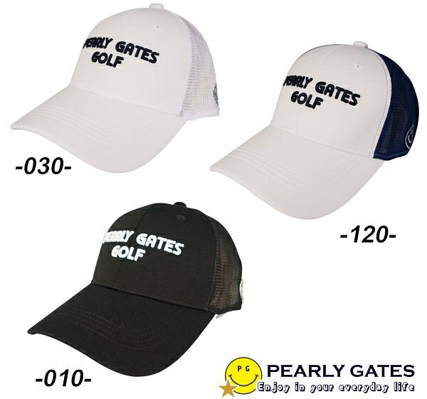 【PEARLY GATES GOLF】パーリーゲイツゴルフ PGG Smile!”2段ロゴ” 定番系ハーフメ...