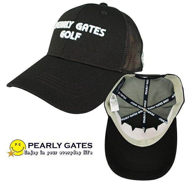 【PEARLY GATES GOLF】パーリーゲイツゴルフ PGG Smile!”2段ロゴ” 定番系ハーフメ...