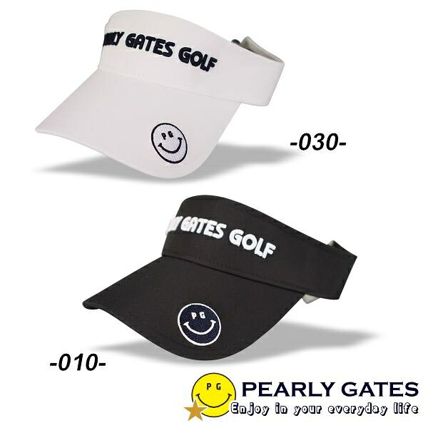ABOUT PERLYGATES ■ Information □名称:パーリーゲイツゴルフ ツイルバイザー □カラー：ホワイト030・ブラック010 □素材：本体/ポリエステル100% 刺しゅう糸/ポリエステル100% □サイズ：ユニセックスフリーサイズ ※後ろのマジックテープでサイズ調整可能。 ※メンズレディース共通モデル □メーカー正規商品 □本体価格:税込￥6,600 (税抜￥6,000+税) □発売元：株式会社TSI ※商品は、着用状況、経年、洗濯の仕方等によっては、個人差はありますが「変色」や「色落ち」等が出る場合がありますので、その点をあらかじめご了承のうえ、お買い求めください。 ■PEARLY GATES GOLF シリーズは、 こちらをご覧ください。 ■ Staff Comment ■「もっとゴルフをしよう！」というコンセプトのもと、あくまでもゴルフプレーのためのさまざまなアイテムが登場！【PEARLY GATES GOLF】からのご紹介です！ ■トラディショナルなフロントのロゴ刺しゅうと、ブリムのPGGスマイルがポイントになった定番系のPeツイルバイザーです。ゴルフウェアとのマッチングを一番に考えた、スポーティでシンプルなデザイン。しっかりとした丸みのあるフロントのクラウン部分が、被った時に綺麗なシルエットです。ゴルフコーデをいい感じに決めてくれますょ！もちろん、ゴルフだけでなく、ウォーキングやハイキングなどなど・・オススメです！ ■ BRAND-ANNOUNCE 【PERLY GATES GOLF】について パーリーゲイツゴルフは、"Enjoy in your everyday life" パーリーゲイツをもっと身近に楽しむ"という意味で、 名門ゴルフ場を中心に展開された、期間限定のラインナップとなります。 直営店で展開された、「選べるマーカー」シリーズに続いて、こちらのシリーズも お客様にご提供させていただくことになりました。 プレーに使える「おすすめの商品」を揃えましたので、ぜひご覧くださいませ。 ■ Sopping Guide (ご購入前に必ずお読みください) ■お支払方法・送料・配送・返品等につきましては、 こちらをご覧ください。 ※(沖縄・離島地域、または一部除外区域がある場合がございますのでご了承くださいませ。) ■発送方法は商品毎に異なりますので「ご注文承諾メール」にて詳細と発送方法をお知らせいたします。 ■主な発送方法につきましては、こちらの配送についてをご覧ください。 ■お買い上げ金額合計が税込み3,980円以上になりますと、送料無料にてお届けいたします。 ■3,980円以下の商品でも送料無料対象品がございます。(商品毎に設定しております) ■こちらの商品情報は、「ゴルフウエーブオンライン」がお届けしております。 ■当店では「楽天ショップ」以外の通販サイト及び、店頭（本・支店）でも掲載商品を販売させて頂いておりますので、 万一、売り違いの際は、ご容赦ください。 予め、在庫確認もできますので、お気軽にお問い合わせ下さいませ。 ■当社のオンラインサイトを模倣したいわゆる「偽サイト」や、「ブランドのコピー品」が出回っておりますが、当社は一切関係ありません。 ■模造品を転売したりすることは、法律で処罰の対象となる場合があります。 ■当社は正規品以外の商品の取り扱いはございません。 偽サイト、コピー商品については、当社一切の責任を負いかねます。
