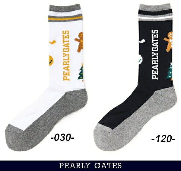 【PREMIUM SALE 50%OFF】PEARLY GATES パーリーゲイツメンズ ギフト柄ミドルソックス=MADE IN JAPAN= 053-4186051/26C【正規品】