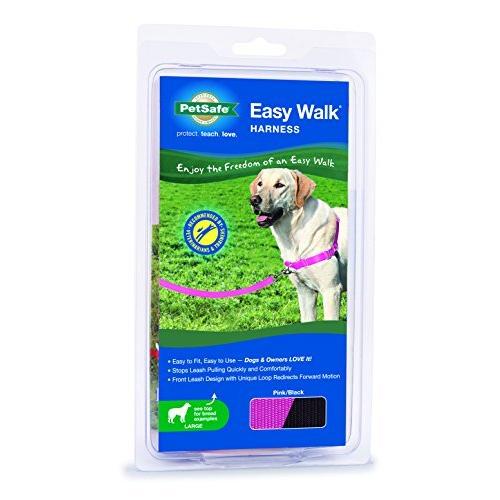 Rakuten - Lサイズ　メール便対応！正規品　イージーウォークハーネス　L　ライトピンクEasy Walk Harness PREMIER社　（PETSAFE）「箱なし」　イージーハーネス 中型犬　大型犬　超大型犬　引っ張り防止ハーネス