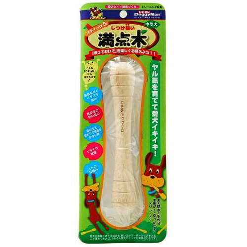 樂天商城 - ドギーマン　犬の噛むおもちゃ 満点木 M 　天然木で出来たおもちゃ デンタルケアに　木のおもちゃ5000円（税抜）以上送料無料