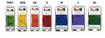 お試し　メール便可！（4枚） PAWZ ドッグブーツ　4足入り ラバーブーツ　TINY,XXS,XS 小型犬用 　犬の靴　ドッグシューズ　ゴムブーツ pawz dog boots　ポウズ　パウズ　オレンジ　イエロー　グリーン　カモ　ゴム風船5000円（税抜）以上送料無料　【RCP】