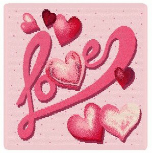 フェイラーハンカチ25x25cm　イン　ラヴ