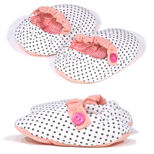RAG MART Baby ブーティ ベビー 新生児 ドット ストライプ ボーダー アンクルバンド 足カバー ピンク オレンジ ブルー グレー 水玉 靴下代わり RAGPET ベビーシューズ ブーティー コットン ボーダー ベビーギフト かわいい 男の子 女の子 退院時 ラグペット