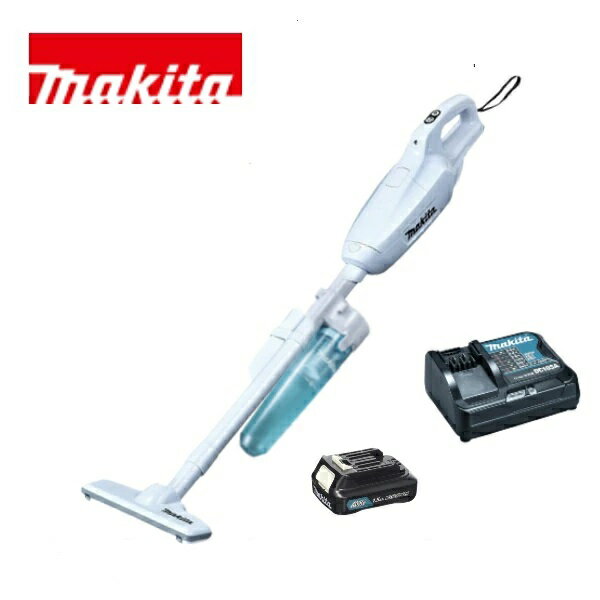 当店だけ！バッテリー充電器も1年保証! マキタ CL107FDSHW 充電式クリーナー コードレス掃除機 10.8V 1.5Ah 紙パック サイクロンアタッチメント付 当店オリジナルセット ワンタッチスイッチ MAKITAのサムネイル