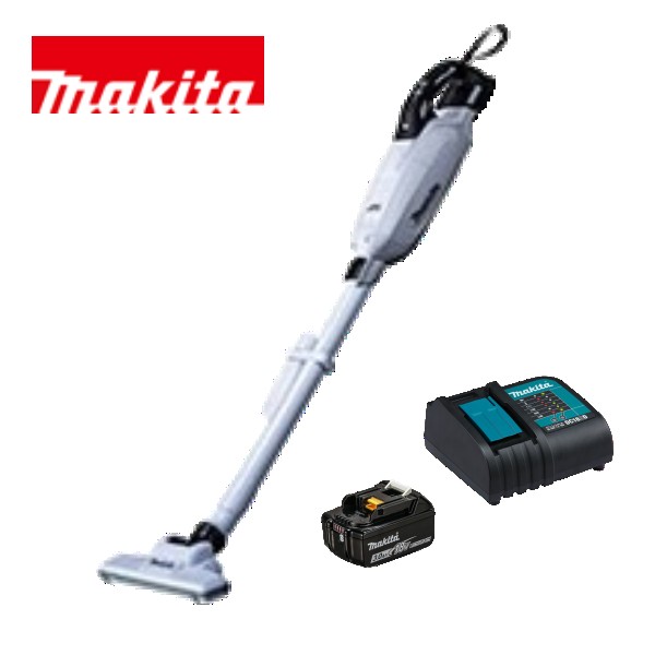 当店だけ！バッテリー充電器も1年保証! マキタ コードレス掃除機 18V 紙パック式 白 CL285FDZW + バッテリー BL1830B + 静音充電器DC18SD 充電式 クリーナー スイッチ 当店オリジナルセット CL285FDRFW (静音ver)