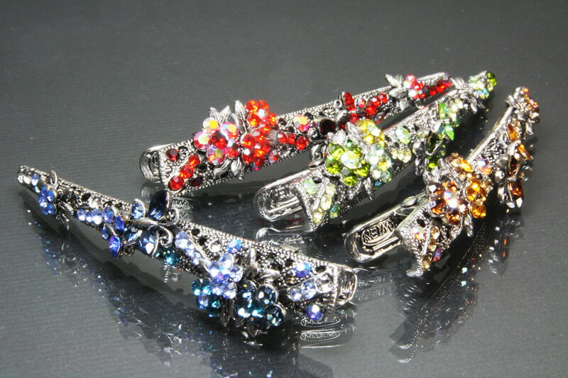 期間限定50%OFF バナナクリップ ヘアクリップ ダッカールクリップ まとめ髪 蝶 花 ヘアアクセサリー スワロフスキークリスタル くちばしクリップ 髪どめ ...