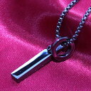 P10倍 【Rakuten fashion THE SALE】 送料無料 ネックレス メンズ メンズジュエリー シンプル バー リング ブラック チェーン レデ...