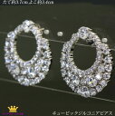 送料無料 ピアス リング 3ライン 豪華 ゴージャス レディース おしゃれ シンプル キラキラ 綺麗 キュービックジルコニア パーティー 結婚式 ウェディング ...