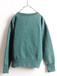 60's★Unknown3段カレッジプリントセットインスリーブ長袖スウェット(メンズ男性M程)60年代ビンテージ古着スエット緑|【US古着】【古着】中古アメリカ古着古着屋トレーナートップスグリーンインナーラバープリントプルオーバー裏起毛